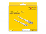 Delock Usb Daten- Und Ladecable Für Iphone, Ipad, Ipod Dupont Kevlar® Weiss 3 M