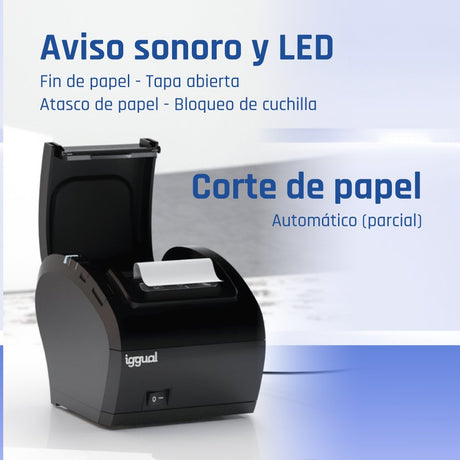 EAN 8435364316641 - iggual TP8002 203 x 203 DPI Alámbrico Térmica directa Impresora de recibos imagen 8