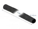 Delock 19602 Tubo Termorretráctil Negro Con Patrón En X Antideslizante De 1 M X 40 Mm