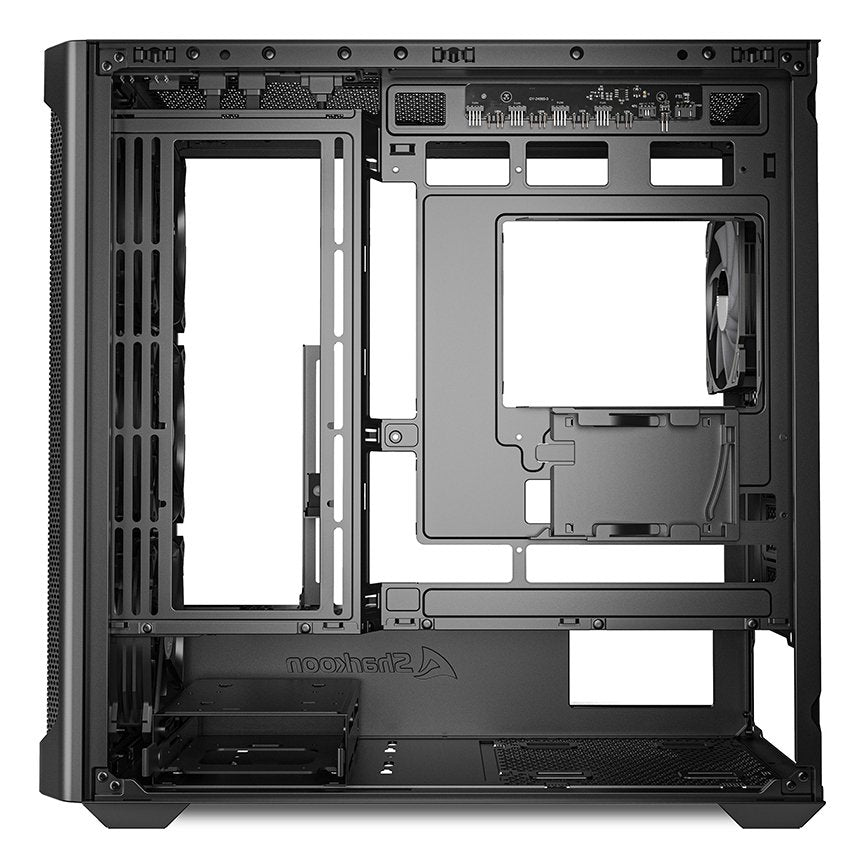 Caja Pc Sharkoon Mk4w Rgb Strip Negra, Cristal Templado 4044951041763