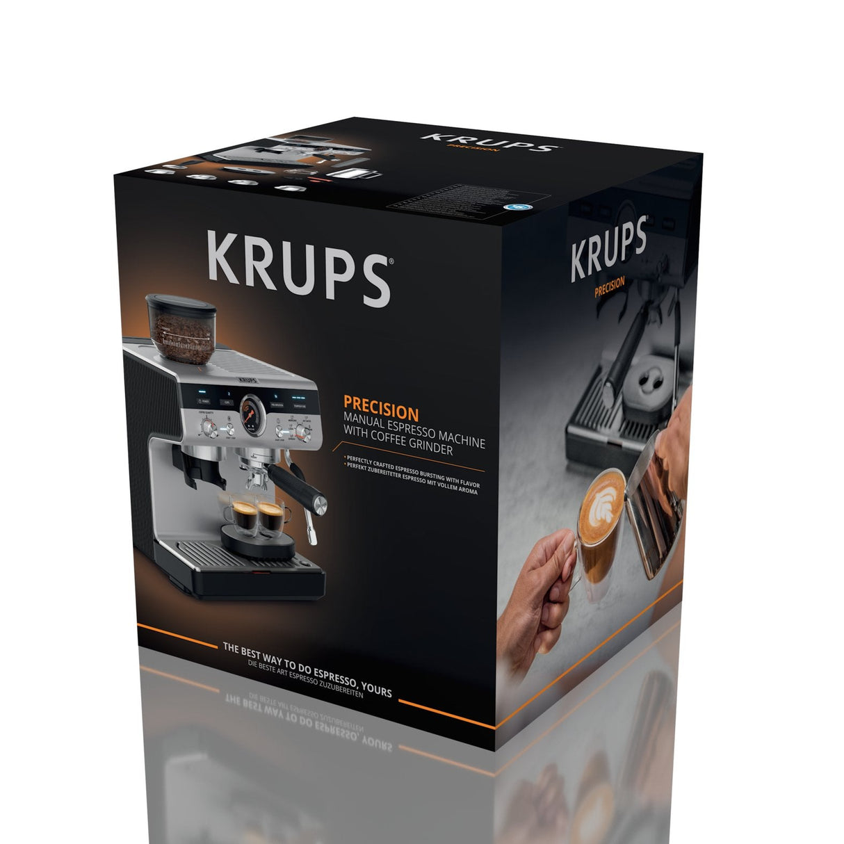 Krups Xp801t Precision Espressomaschine, Negro/Silber