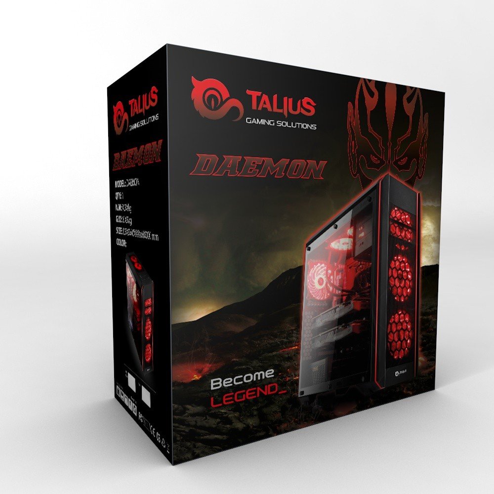 Caja Pc Talius Atx Gaming Daemon Led Rgb Usb 3.0