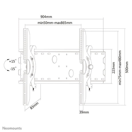 EAN 8717371440596 - Neomounts PLASMA-W200 soporte para TV 2,16 m (85") Plata imagen 7