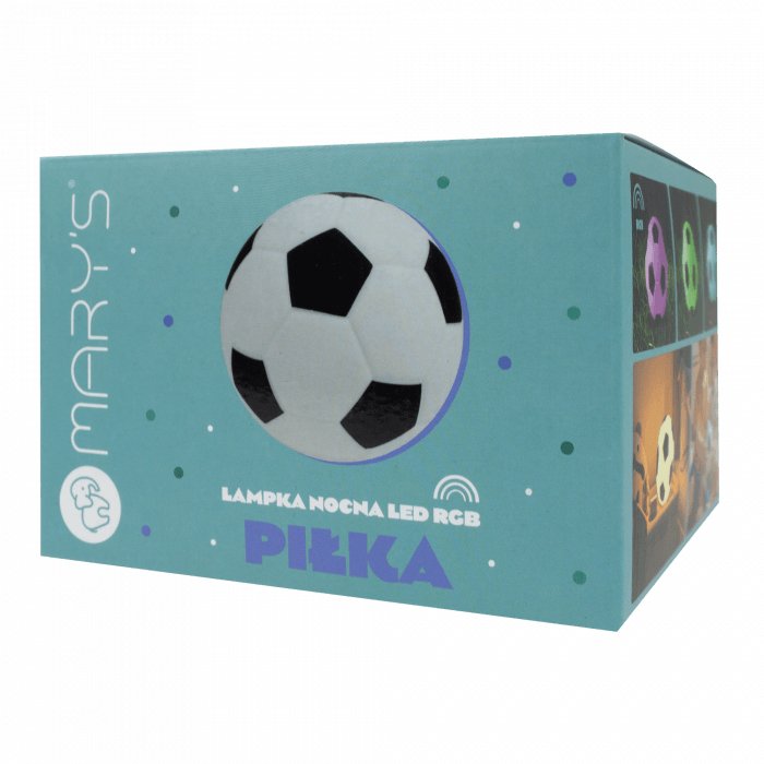 Lámpara Nocturna Led Rgb Recargable Modelo Balón Fútbol