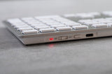 Teclado Alemán Cherry Kw 9100 Slim For Mac Usb + Bluetooth Qwertz Plata
