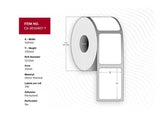 Label 102 X 192mm, Core 25mm,  Direct Thermal, Uncoated,