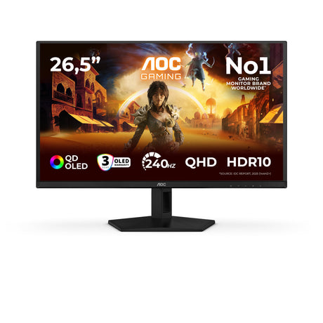 EAN 4038986183147 - AOC G4 Q27G41ZDF pantalla para PC 67,3 cm (26.5") 2560 x 1440 Pixeles Quad HD QD-OLED Negro, Rojo imagen 1