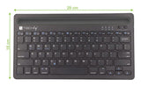 Techly Mini Wireless Keyboard 78 Keys 2 Channels With Hotkeys And Tablet Stand