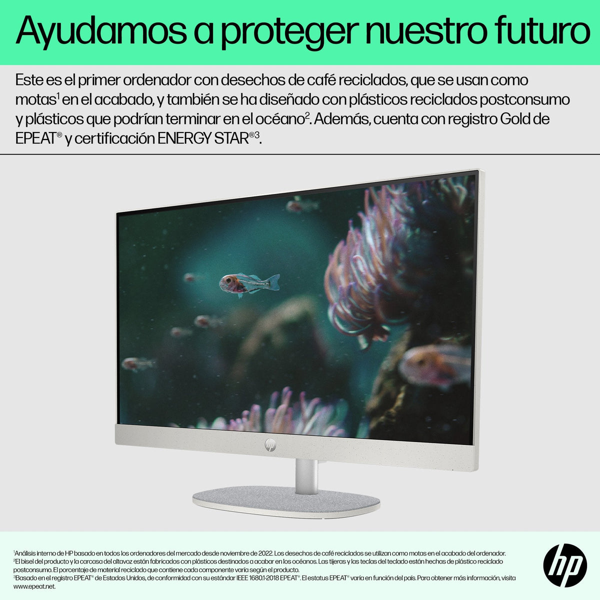 All In One Hp 23,8" Fhd Intel Core I3-N300 8gb 512gb Ssd, Sin Sistema Operativo Blanco - Teclado Qwerty Español