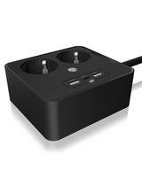 EAN 4250078172727 - ICY BOX IB-MPS2220B-CH base múltiple 1,9 m 2 salidas AC Interior Negro imagen 3