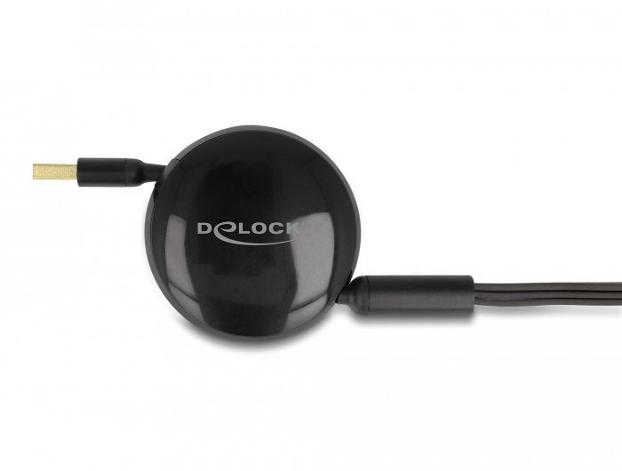 Delock 85359 Usb 3 In 1 Retractable Charging Cable For Micro Usb / 2 X Usb Type-C With Fast Charging Black