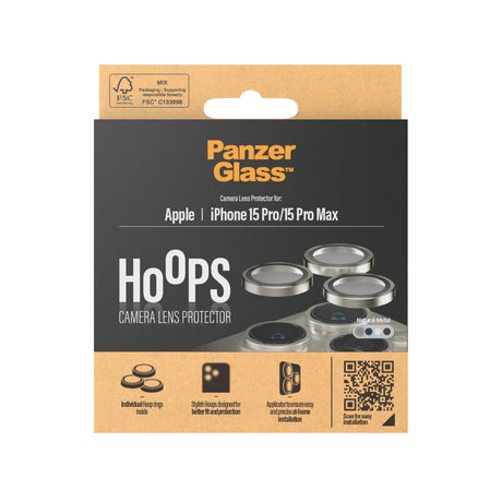 EAN 5711724011955 - PanzerGlass ® Hoops® Metal Camera Lens Protector Natural iPhone 15 Pro | 15 Pro Max Protector de pantalla imagen 3