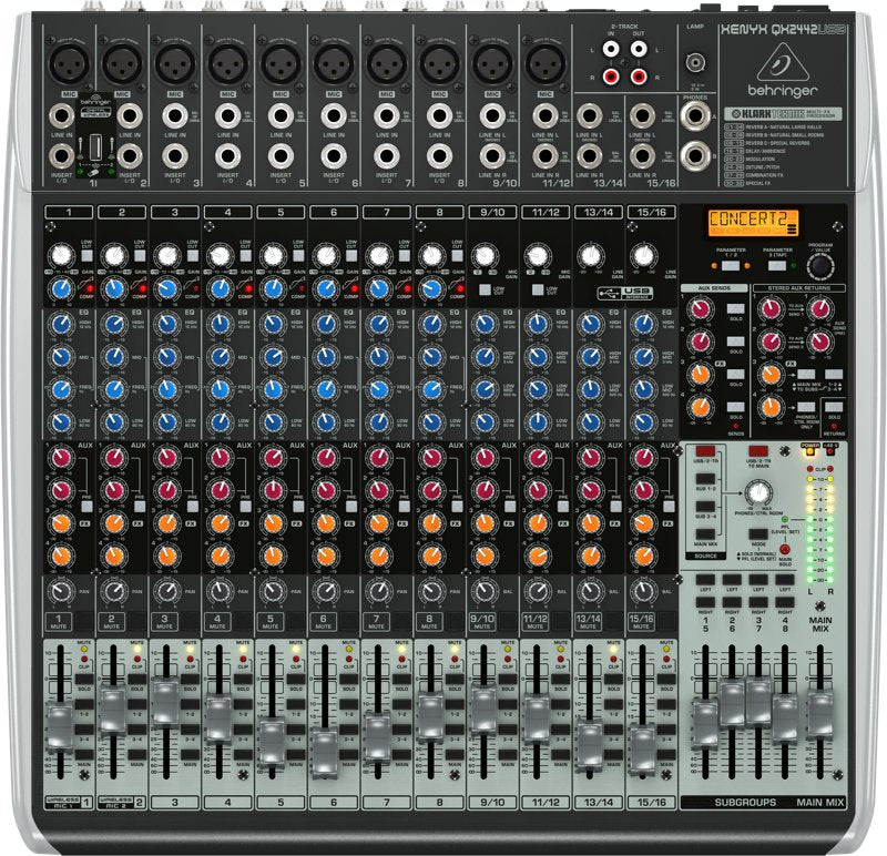 Behringer Qx2442usb Mezclador Dj 24 Canales