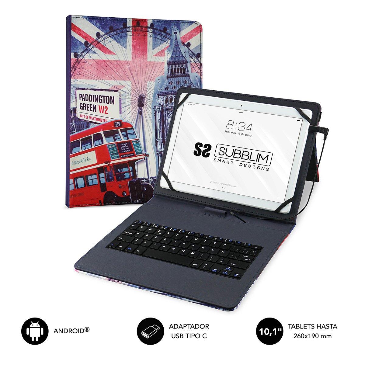 EAN 8436586741051 - SUBBLIM SUB-KT1-USB050 teclado para móvil QWERTY Español MicroUSB imagen 1