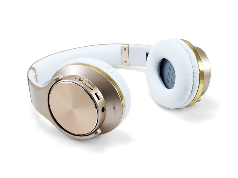 Conceptronic Auriculares Bluetooth Con Funcion Altavoz  Manos Libres Reproduce Desde  Microsd Color Oro