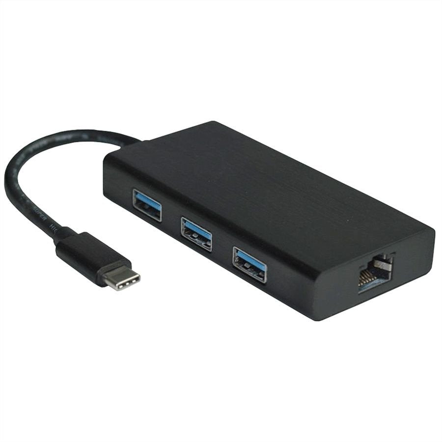 Value Usb 3.2 Gen 1 Typ C Zu Gigabit Ethernet Konverter + Hub