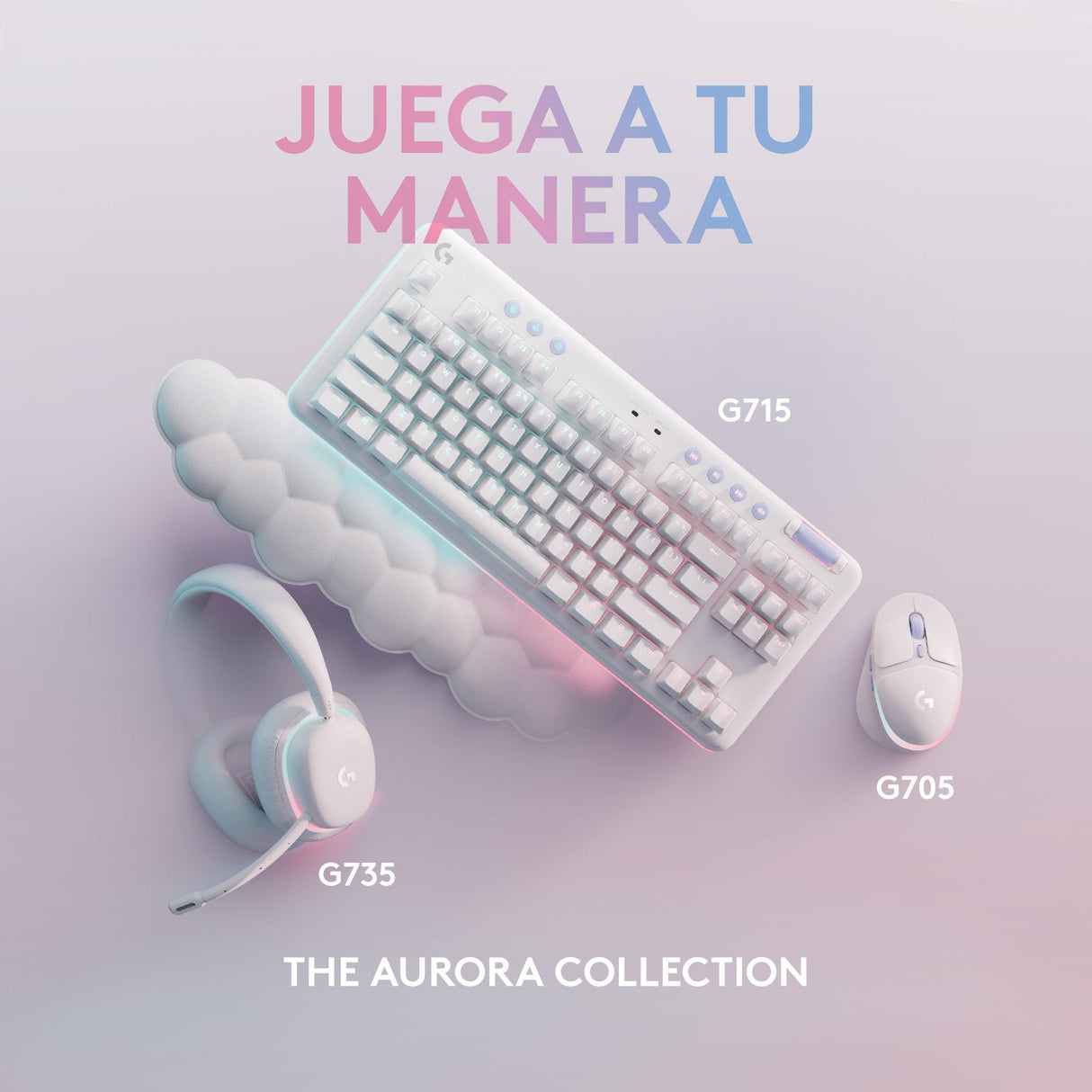 Logitech G G715 Teclado Sin Teclado Numérico Retroiluminación Bluetooth 2.4 Ghz Qwerty Español Interruptor: Tactile Blanco