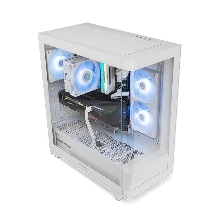 Caja Nox Hummer Ether Atx Semitorre Cristal Curvo Blanco