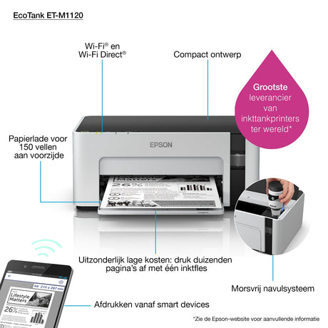 EAN 8715946655420 - Epson EcoTank ET-M1120 impresora de inyección de tinta 1440 x 720 DPI A4 Wifi imagen 12