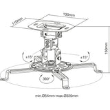 Soporte De Techo Para Proyector Inline Basic, 15 Cm, Máx. 13,5 Kg