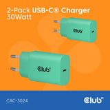 Club3d Lifemyle Cargador Usb-C 30watt, 2mk Verde Retail