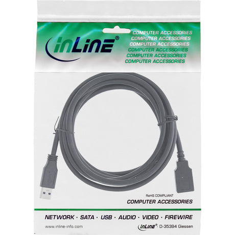 EAN 4043718153701 - InLine 35605 cable USB USB 3.2 Gen 1 (3.1 Gen 1) 0,5 m USB A USB B 5 Gbit/s Negro imagen 2