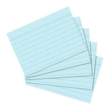 Fichas Herlitz A6 Rayadas En Azul, Pack De 100
