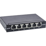 Inline® Patch Panel Cat.6a 0.5u 6-Port, For Table/Wall/Rail, With Dust Projoection, Negro