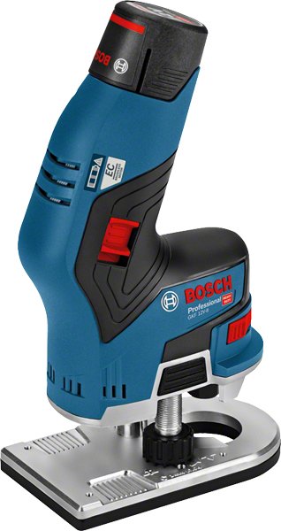 Bosch Professional Gkf 12v-8 Fresadora De Cantos A Batería (12 V, 13000 Rpm, Pinzas Ø 6 Mm / 8 Mm, Sin Batería, En Caja