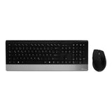 Mediarange Mros105 Teclado Rf Inalámbrico Qwertz Inglés Negro, Plata