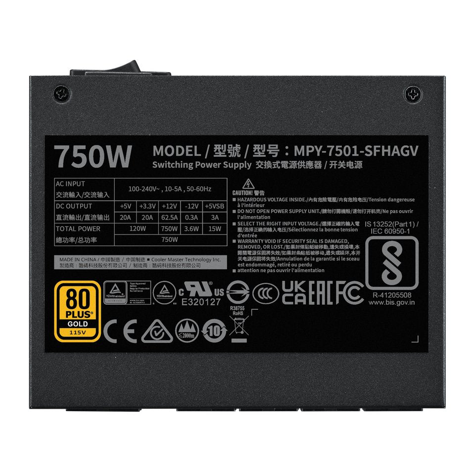 Fuente De Alimentación Sfx Cooler Master V Sfx Gold - 750w (Negro)