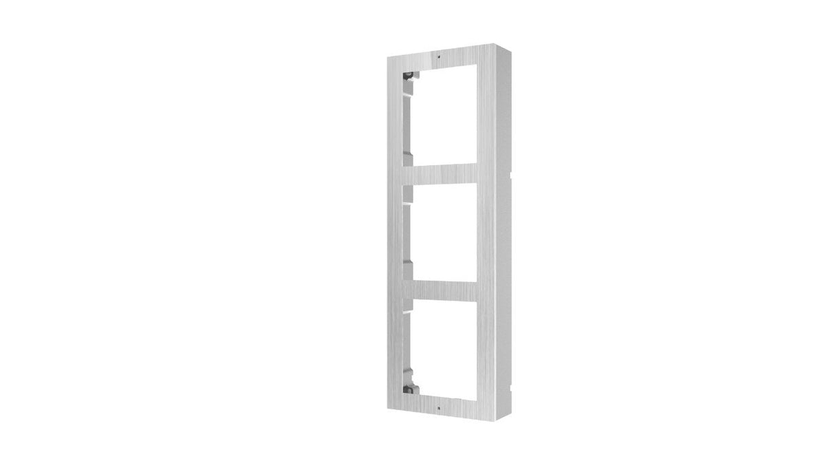 Caja De Registro Superficie Para 3 Módulos De Videoportero Hikvision Acabado En Acero Inoxidable