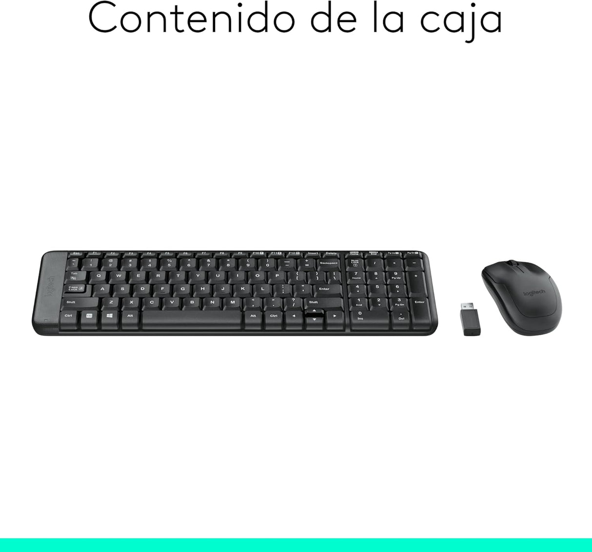 Teclado Ingles + Raton Logitech Mk220 Wireless Negro 920-003161