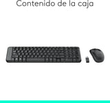Teclado Ingles + Raton Logitech Mk220 Wireless Negro 920-003161