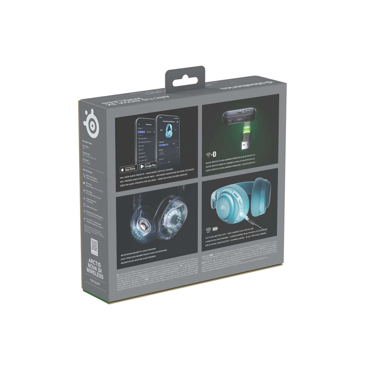 Auriculares Steelseries - Arctis Nova 3xw Aqua (61691)