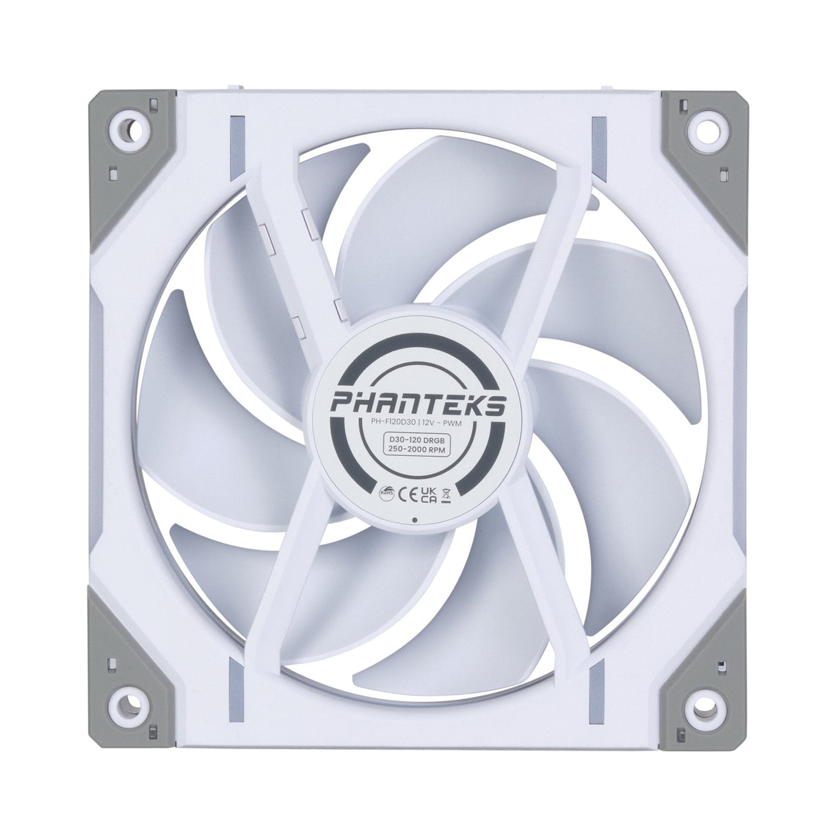 Ventilador Phanteks D30 120mmdrgb Pwm Triple Fan Pack - White