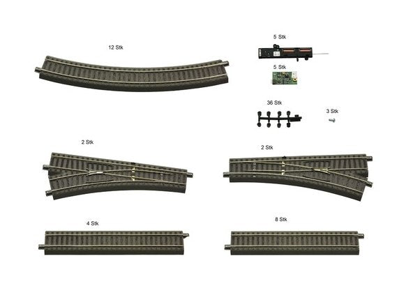 Roco H0 Geoline Con Bettung 51250 Ergänzungs-Set 1 Set