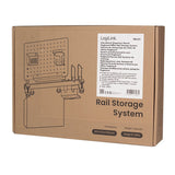 Pegboard Office Rail Storage System, Blanco
