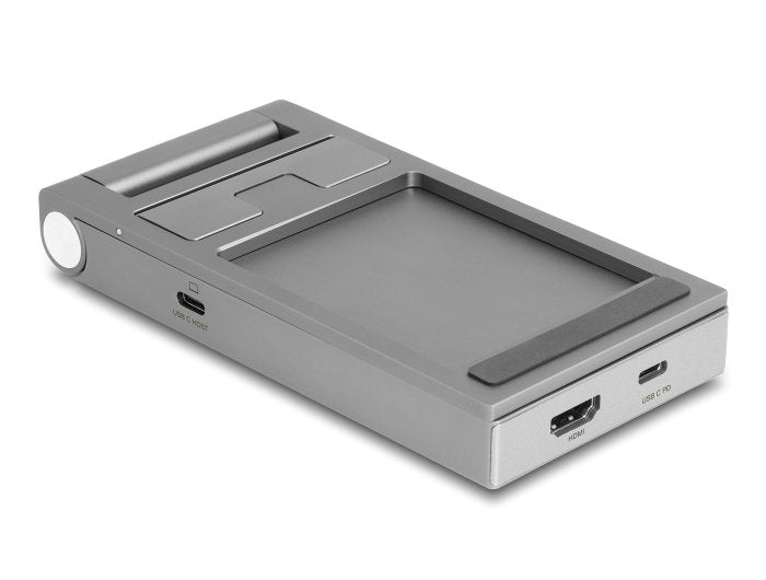 Delock 88199 Dockingstation Para Tablet Y Portatil 4k Con Soporte Integrado - Hdmi / Usb / Hub / Sd / Micro Sd / Pd 3.0 - Plegable