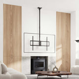 Aisens Soporte De Techo Pro Giratorio, Inclinable, Extensible Y Nivelable Para Monitor/Tv 80kg De 50-100, Negro