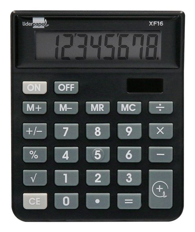 Calculadora Liderpapel Xf16 Básica Negro