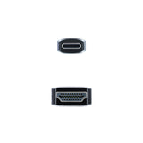 EAN 8433281009899 - Nanocable 10.15.5102 adaptador de cable de vídeo 1,8 m USB Tipo C HDMI Aluminio, Negro imagen 3