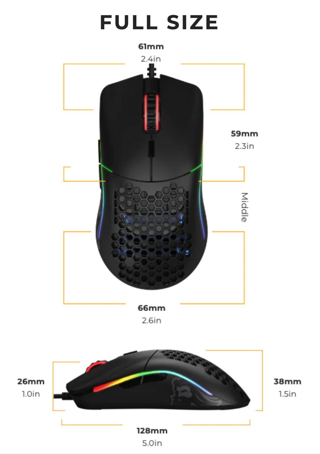 Glorious Pc Gaming Race Model O Ratón Mano Derecha Usb Tipo A Óptico 12000 Dpi