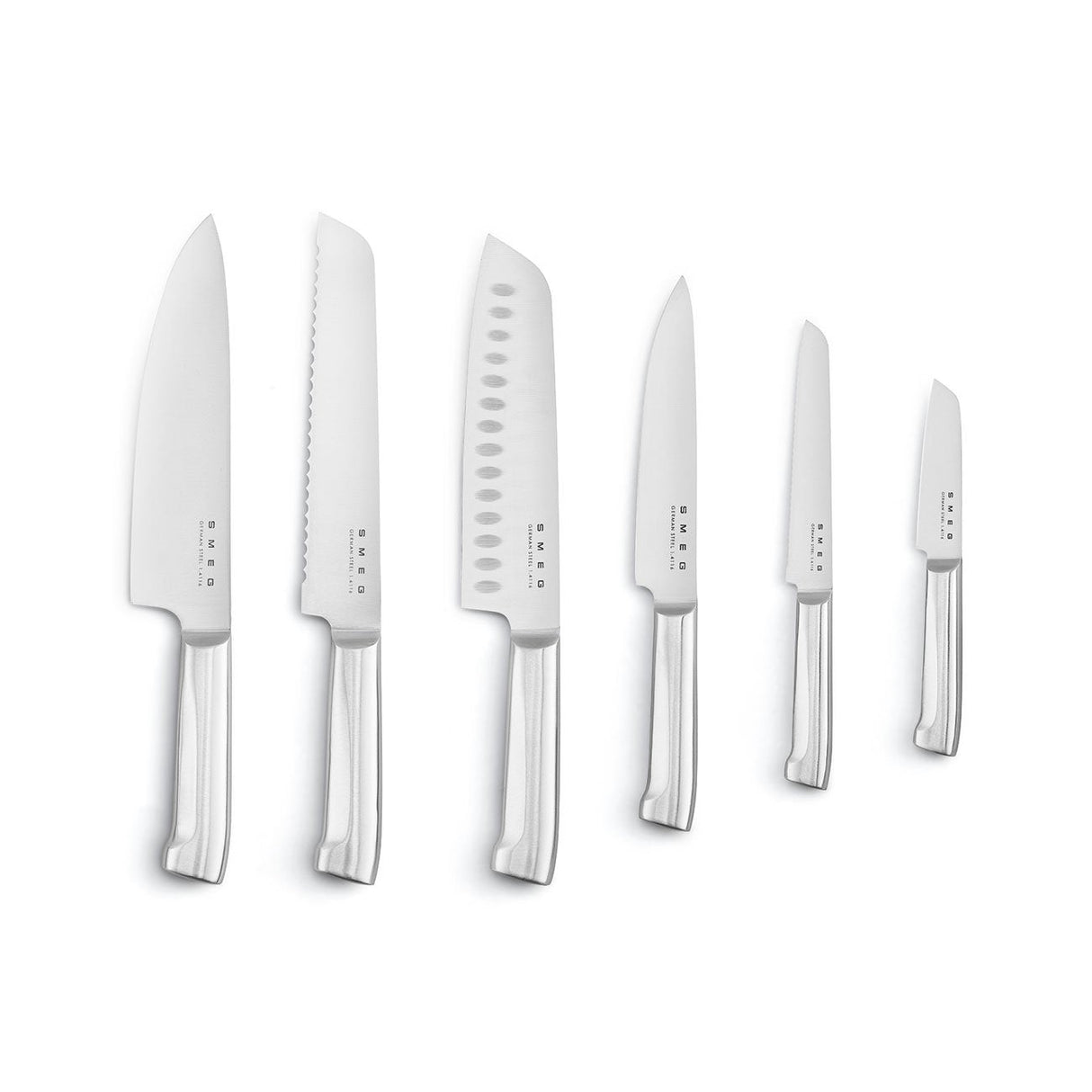 EAN 8017709344207 - Smeg KBSF02PB taco para cuchillos Bloque con ranuras para cuchillos Plástico, Acero inoxidable, Madera Az imagen 4