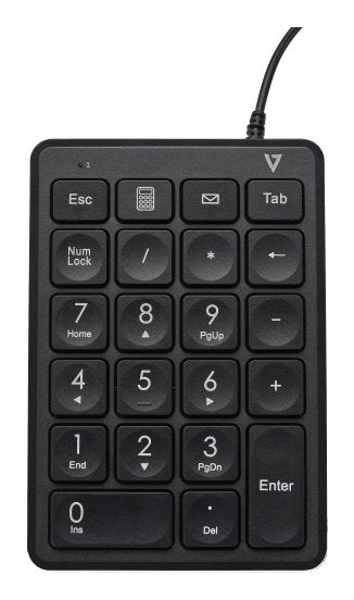 Usb Numeric Keypad 22 Keys 6ft Perp Cable Calc/Tab/Back Space Keys