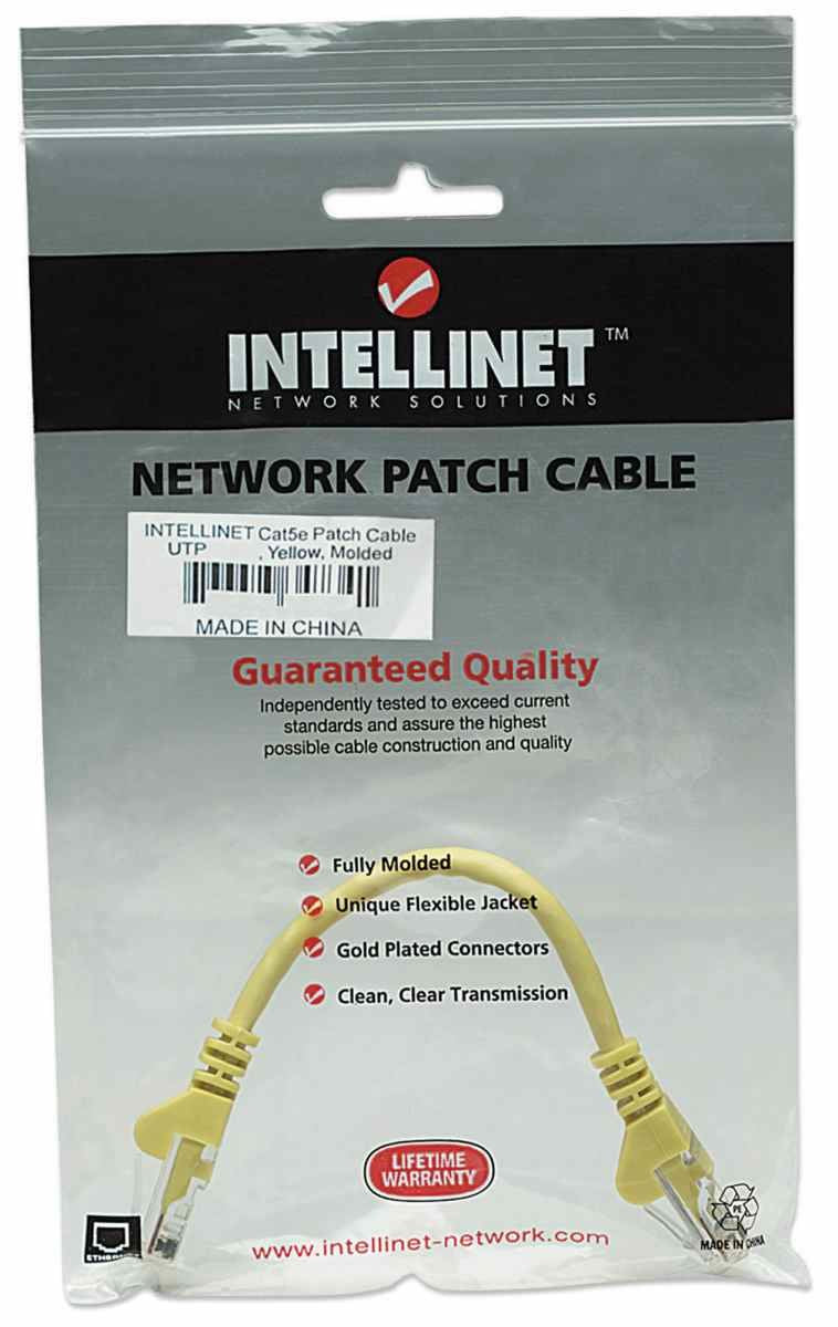 Intellinet Cat5e Utp 0.45m Cable De Red Amarillo 0,5 M U/Utp (Utp)