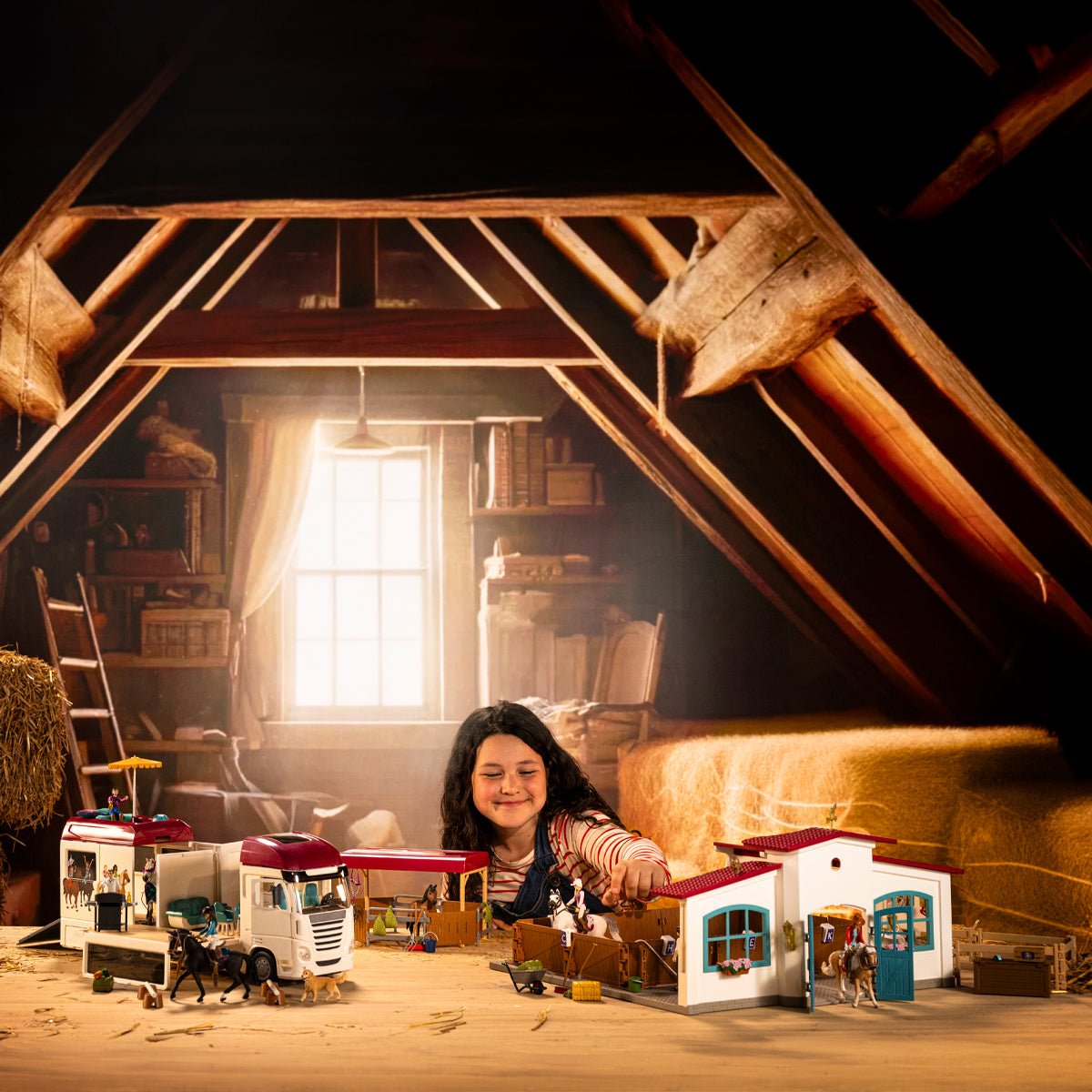 Schleich Horse Club Transportador De Caballos, Vehículo De Juguete