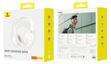 Baseus Earphone Bluetooth Bass 30 Max Wireless Headphones, Bt 5.3, White Eu (A00070700211-00)