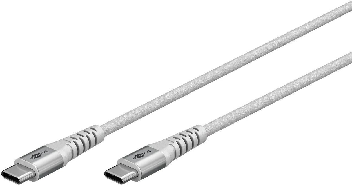 Cable Goobay Usb-C (St-St) 2m Verbindungscable Textilmantel Blanco