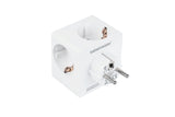 Enchufe Cubo Good Connections Kabelmeister  De 3 Vías, 2x Usb, Regleta Blanca, 1x Usb-C Pd 3.0 20w, 1x Usb-A 18w Sw01-W